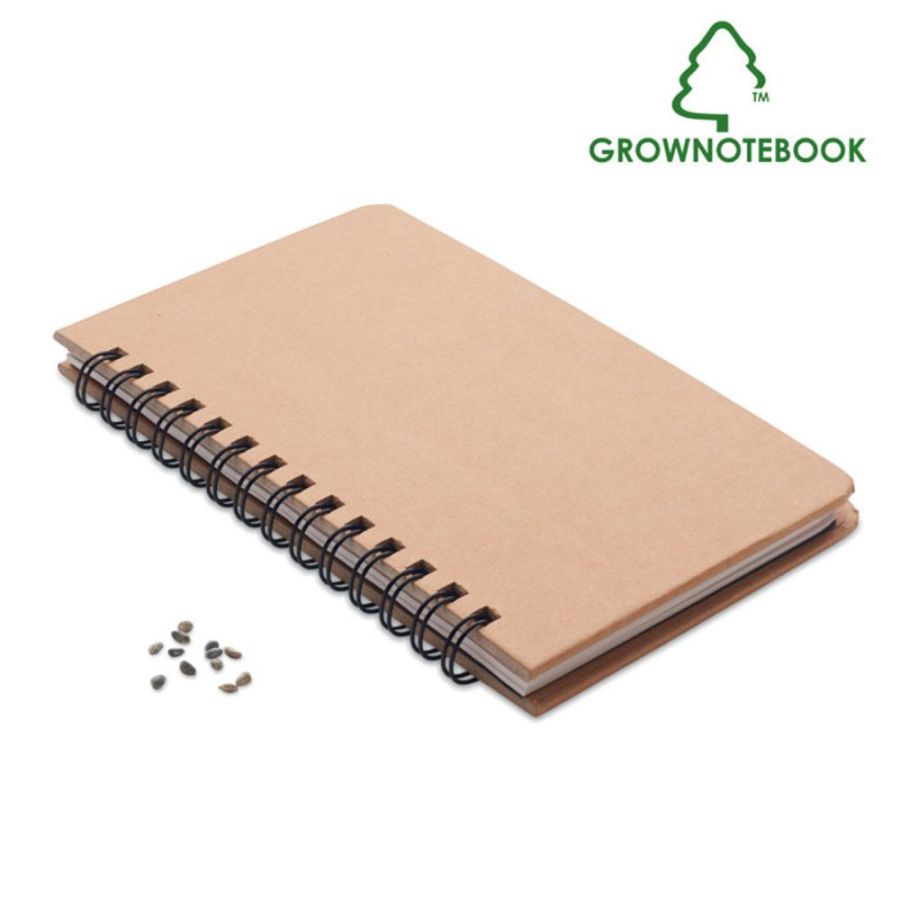 Libreta promocional sostenible con semillas Grownotebook