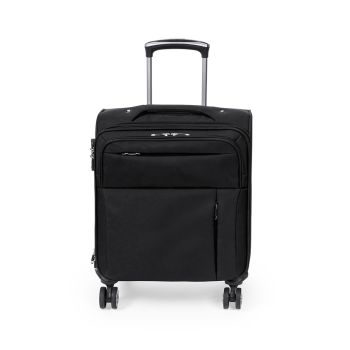 Trolley Zoidel 4 Ruedas Giratorias. Bolsillo Acolchado para Portátil. Cierre Seguridad Incluido Negro