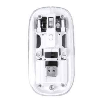 Ratón transparente personalizado Mirabek Blanco