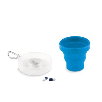 Vaso plegable de silicona Azul