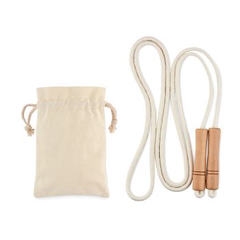 Cuerda de saltar corporativa para fitness Beige