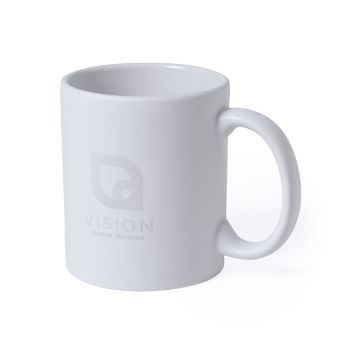 Taza de cerámica personalizada de 350 ml. Kulmer Blanco