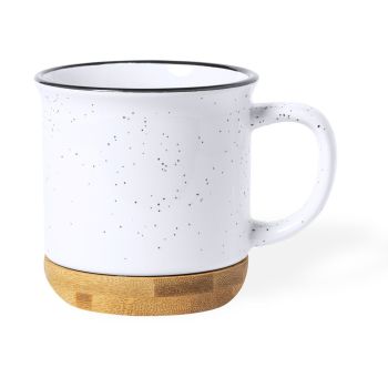 Taza publicitario de 330 ml Larray Blanco