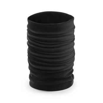 Braga para cuello o cabeza personalizada de poliéster elástico y polar fleece Negro