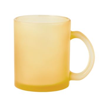 Taza cristal corporativa 350 ml Cervan Amarillo