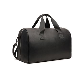 Bolsa de fin de semana PU reciclado con logo Bermond Negro