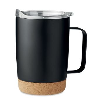 Taza de acero inoxidable 300 ml. Ruby Negro
