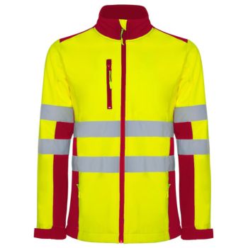 Chaqueta softshell bicolor de alta visibilidad
