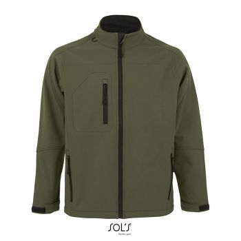 Chaqueta softshell hombre 340g/m Relax Verde Militar L
