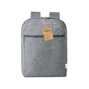 Mochila personalizada de algodón reciclado Bigail Negro