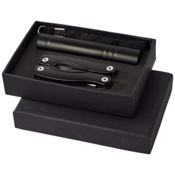 Set de cuchillo multiusos y linterna 'Scout'