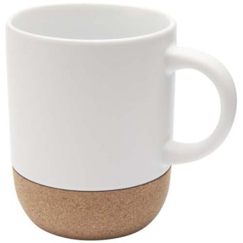 Taza de cerámica promocional 300 ml acabado mate Billie Blanco
