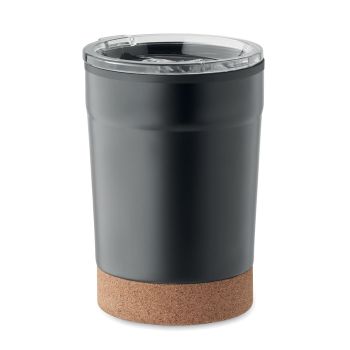 Vaso termo de doble pared personalizable 300 ml. Nomu Negro