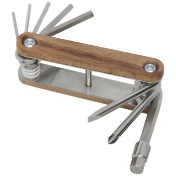 Multiherramienta para bicicletas de 8 funciones con mango de madera 'Fixie' Natural