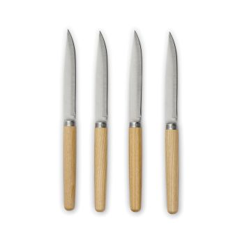 Set cuchillos retro 4 piezas personalizables Curte Plata