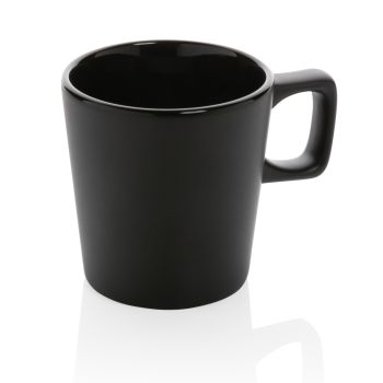 Taza moderna de café de cerámica Negro