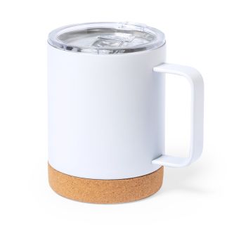 Taza térmica corporativa de 330 ml. Loret Blanco