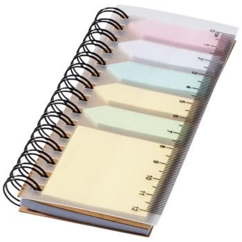 Libreta con espiral y notas adhesivas de colores 'Spinner'