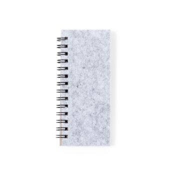 Libreta promocional con mini notas de fieltro rPET Aurat