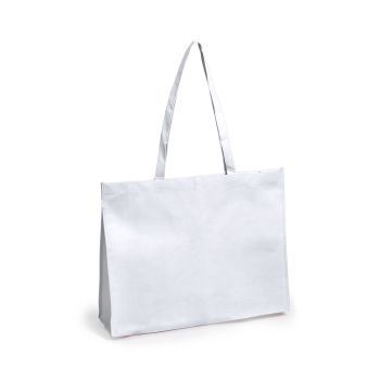 Bolsa corporativa reutilizable acabado cosido Karean Blanco