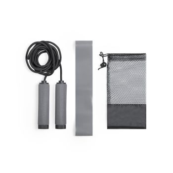 Set Fitness Zhiax 2 Piezas. Goma Elástica Resistencia Media Gris