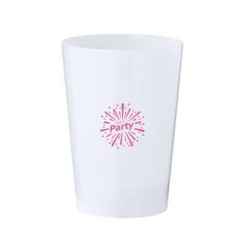 Vaso personalizable de 340 ml. con luces LED Armos Blanco