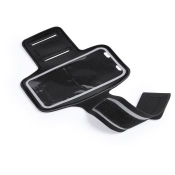 Brazalete personalizado con funda transparente táctil Kelan Negro